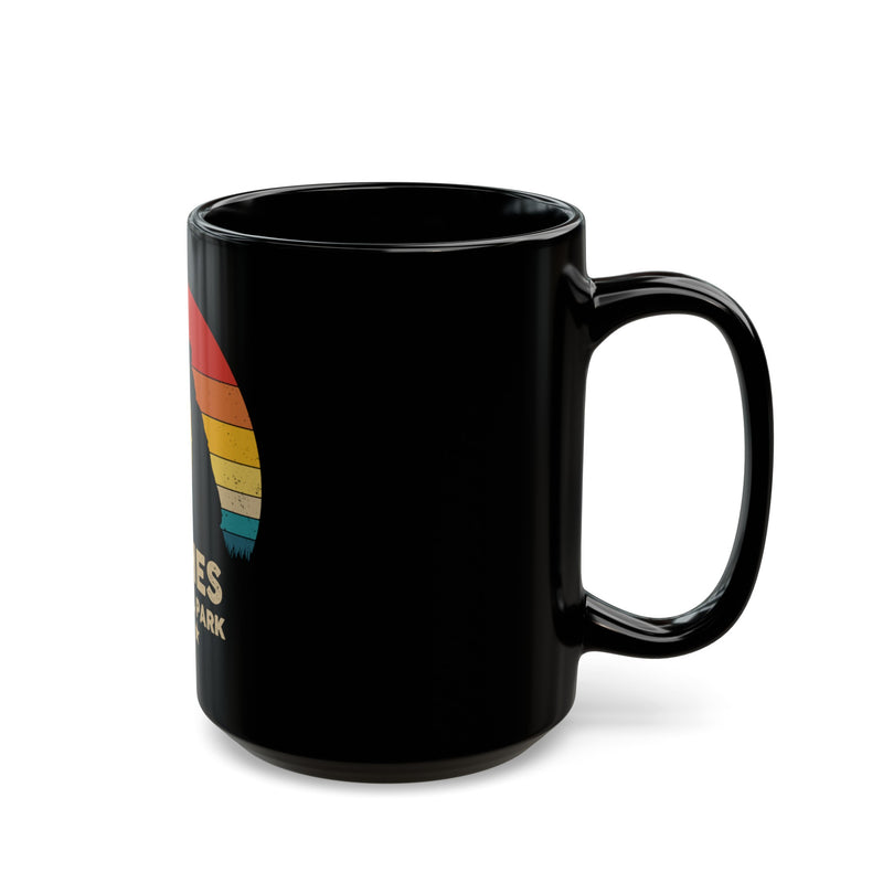 Arches National Park Souvenir Mug with Sunset Silhouette Design