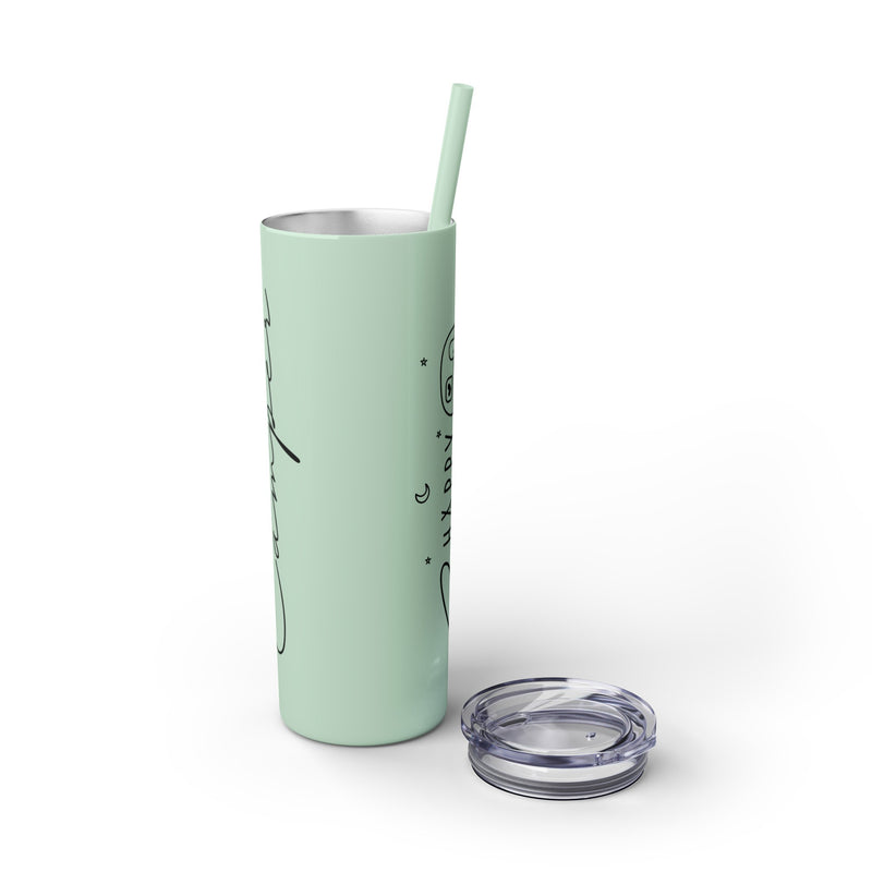 Happy Camper Skinny Tumbler with Straw, 20oz