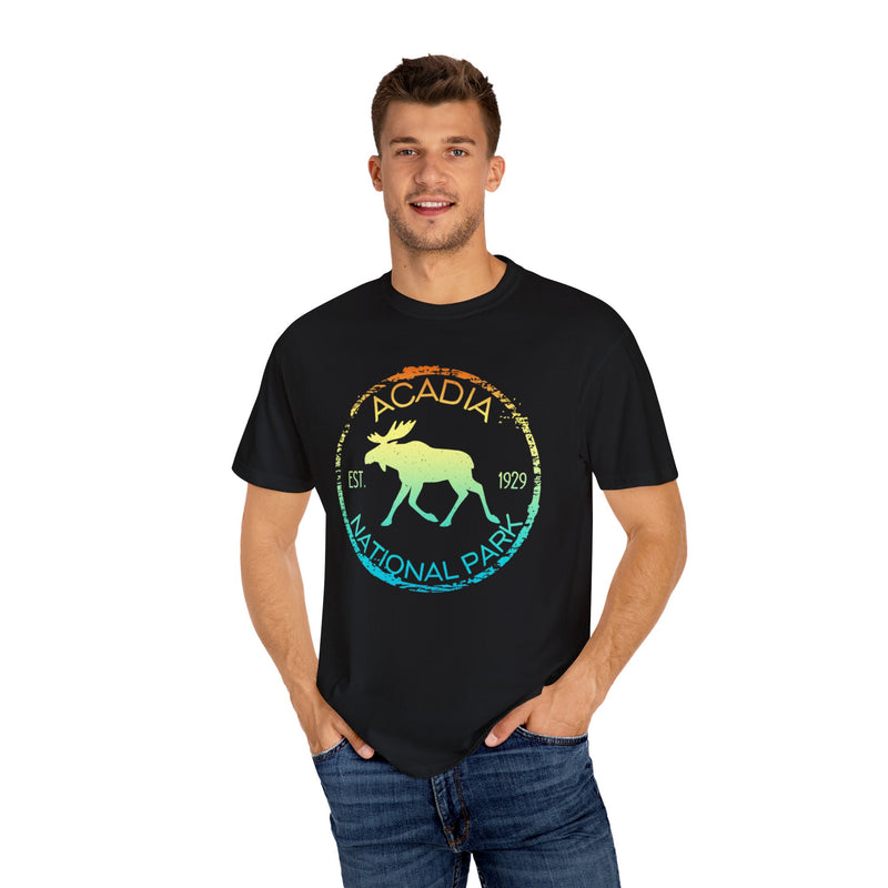 Acadia National Park Souvenir Tee with Moose