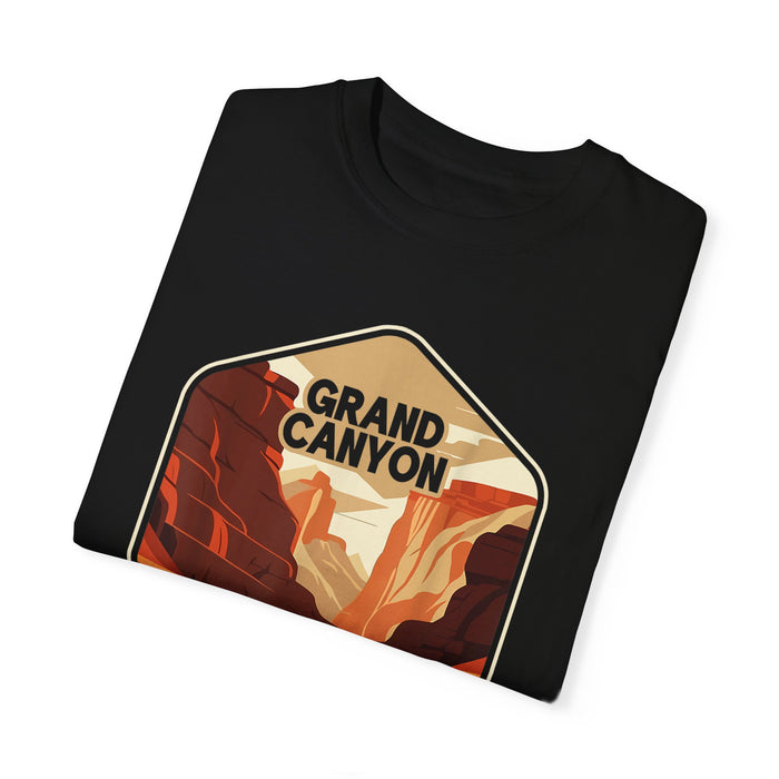 Grand Canyon National Park T-shirt with a scenic view graphic design featuring the iconic canyon landscape in Arizona.