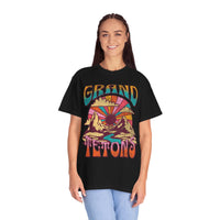 Grand Tetons Retro Souvenir Tee with Sunburst