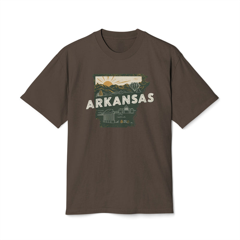 Arkansas Retro Unisex Heavy Faded Tee