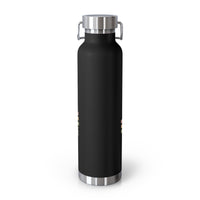 Image of a stainless steel water bottle featuring a retro design from Zion National Park in Utah.