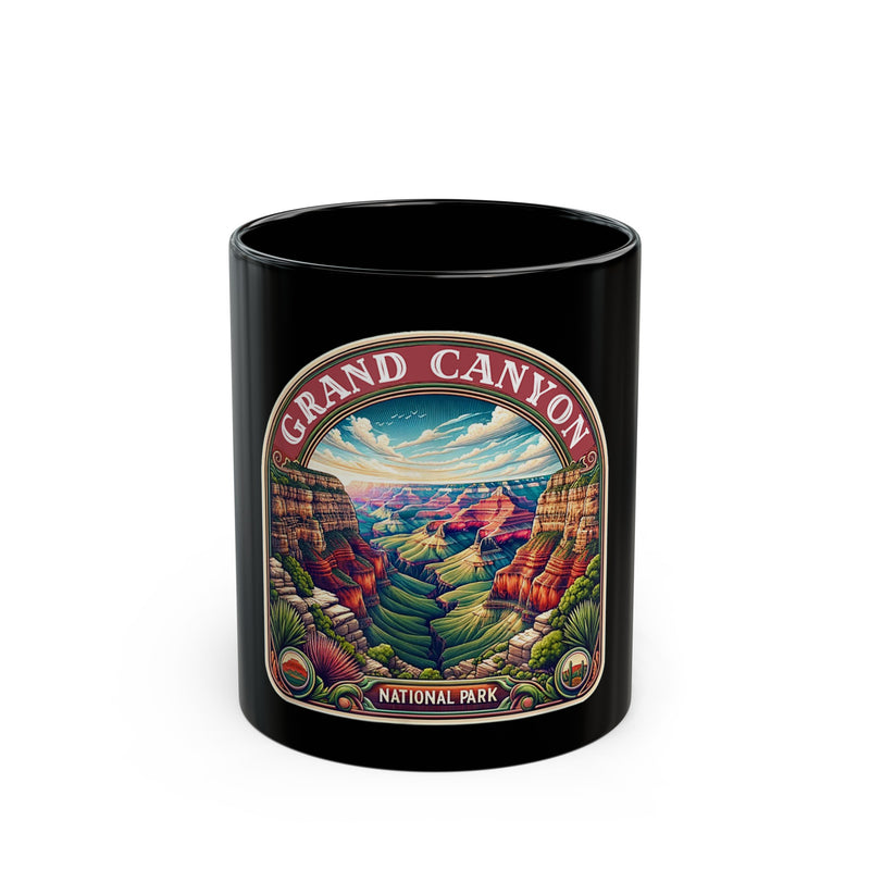 Grand Canyon National Park souvenir mug featuring detailed scenic artwork.