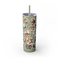 National Park Stamps Skinny Tumbler with Straw, 20oz