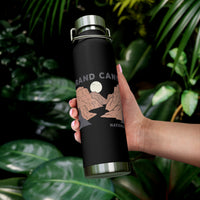 Grand Canyon National Park souvenir water bottle featuring a moonlit landscape design and stainless steel construction.