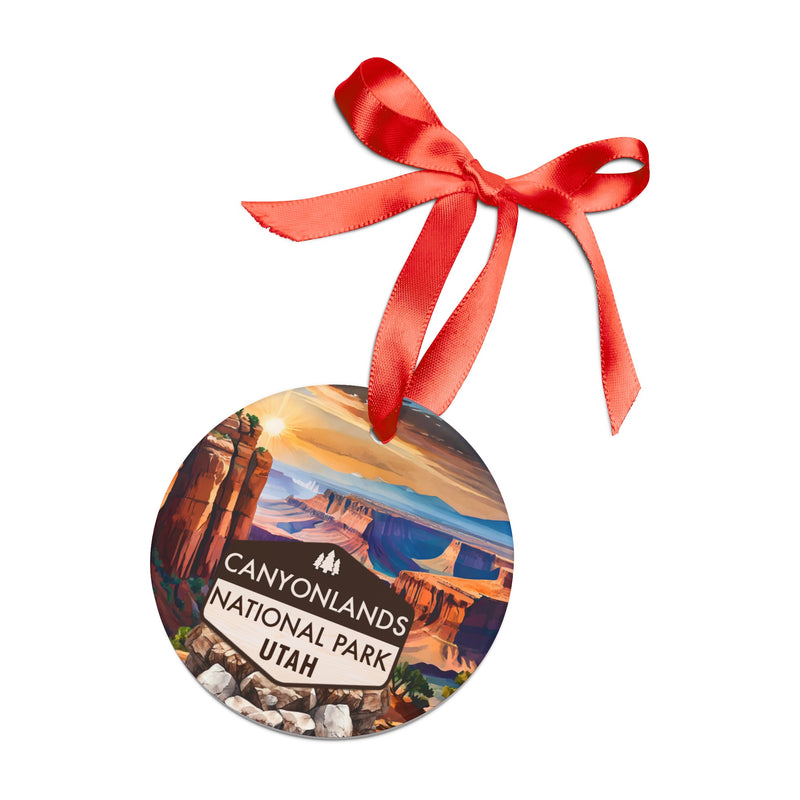 Canyonlands Christmas Ornament with Ribbon