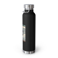 Grand Teton National Park souvenir water bottle featuring a scenic artwork design with stainless steel construction.