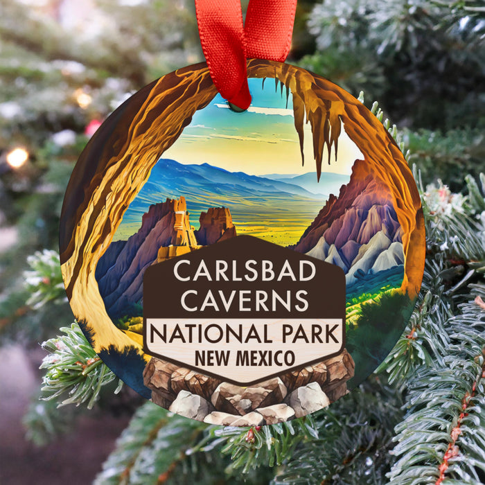 Carlsbad Caverns Christmas Ornament with Ribbon