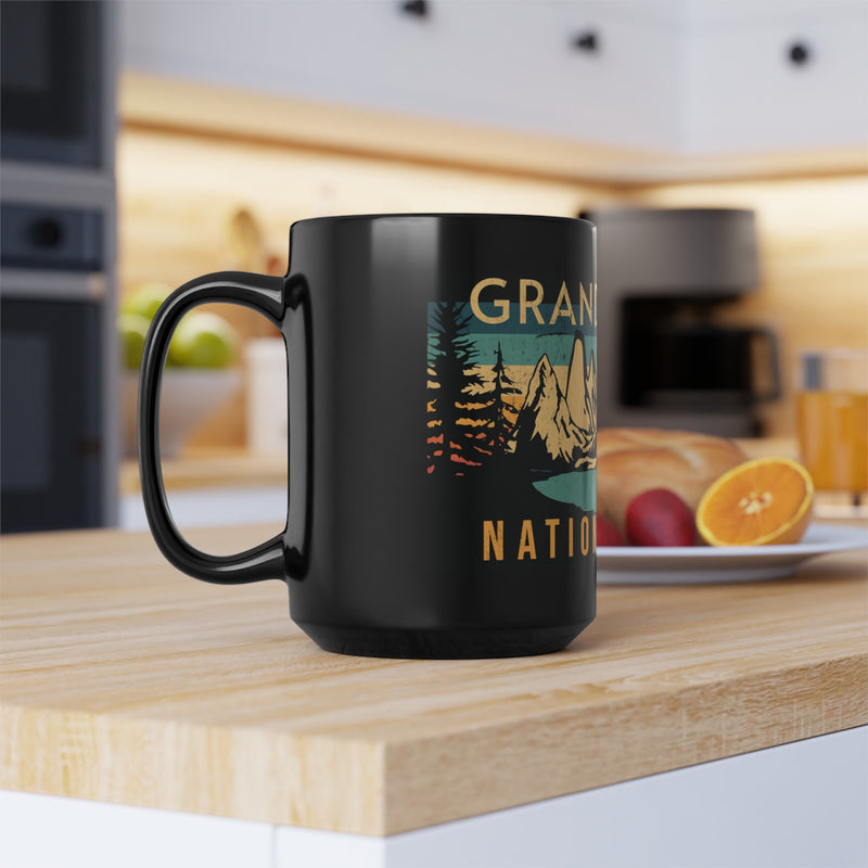 Grand Teton Souvenir Mug with Mountain Sunset