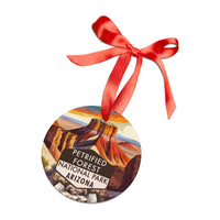 Petrified Forest Christmas Ornament with Ribbon