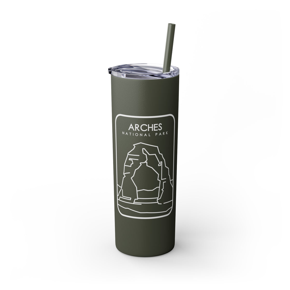 Arches National Park Skinny Tumbler with Straw, 20oz