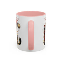 Christmas Cat Mug "Meowy & Bright", Microwave and Dishwasher Safe, Free Shipping