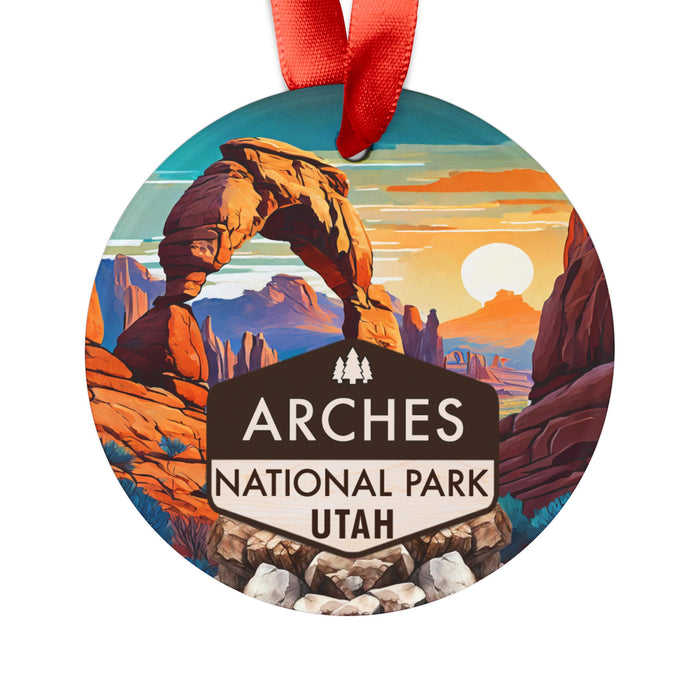 Arches Christmas Ornament with Ribbon