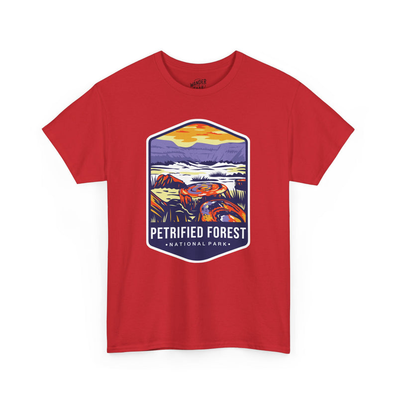 Petrified Forest National Park T-Shirt with Vibrant Landscape Illustration