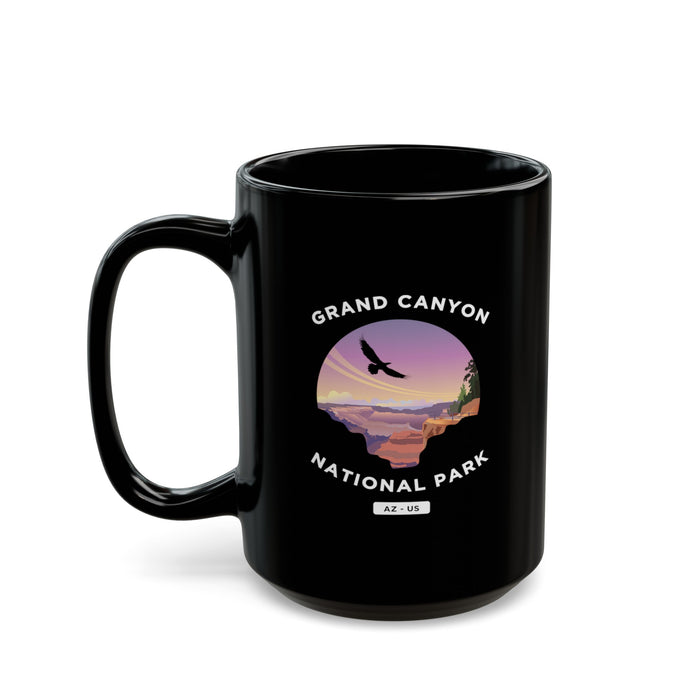 Grand Canyon National Park souvenir mug with eagle and canyon design