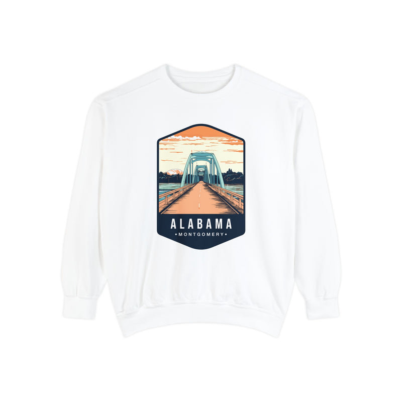 Vintage Alabama Montgomery Bridge Sweatshirt - Retro Travel Design