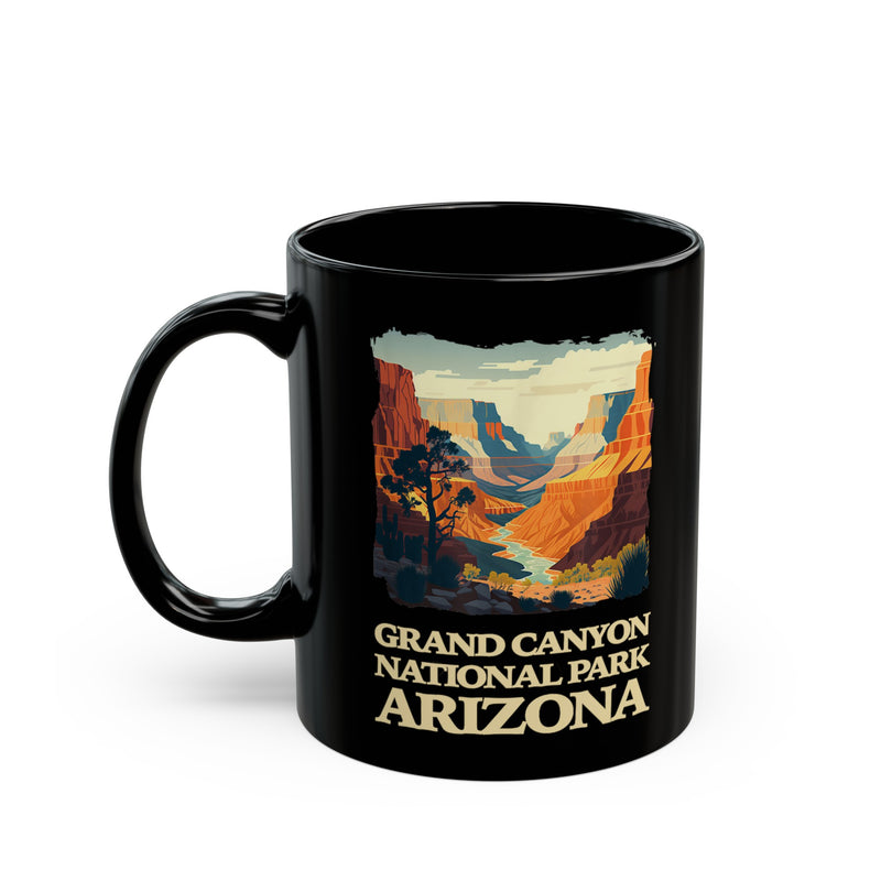 Grand Canyon National Park souvenir mug with scenic canyon and Arizona text design