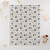 Raccoons in Forest Unisex Soft Fleece Baby Blanket