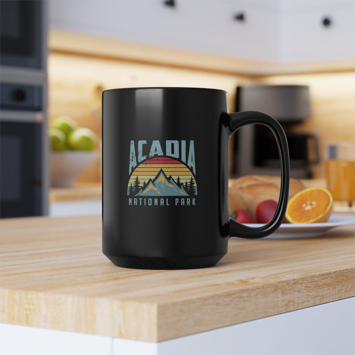 Acadia National Park Mug Retro Mountain