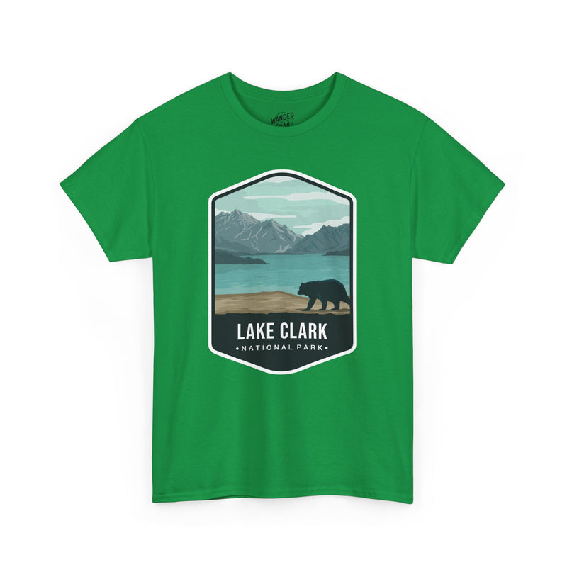 Lake Clark National Park T-Shirt with Bear and Mountain Lake Scene