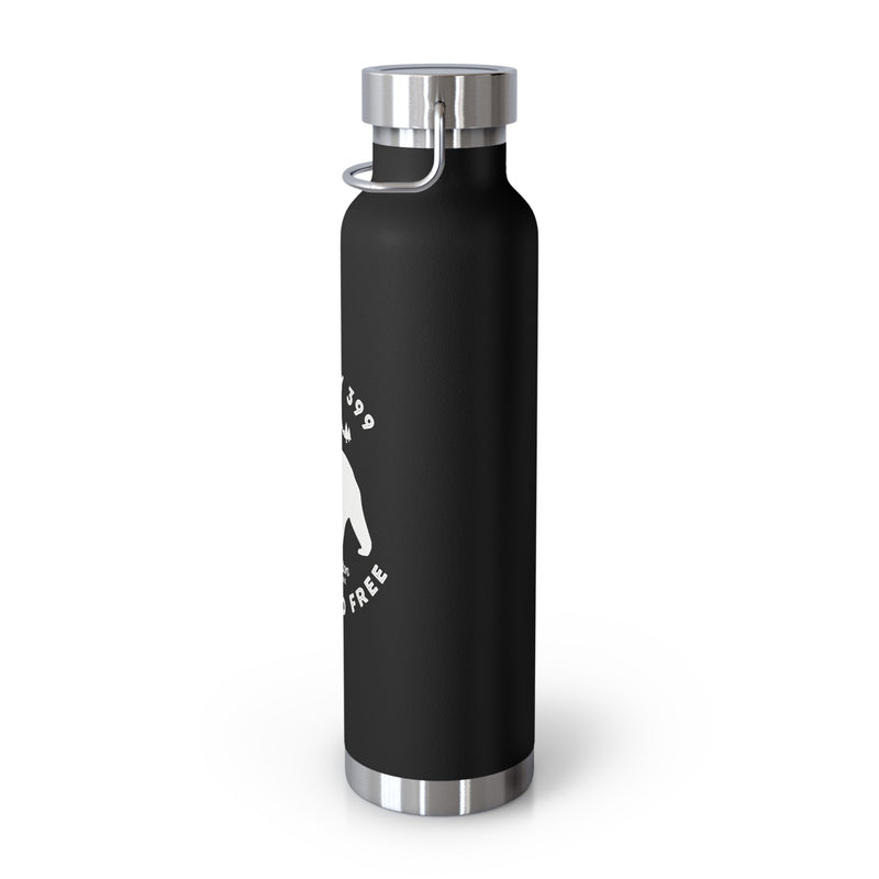 Grand Teton National Park souvenir water bottle featuring a Grizzly 399 design with stainless steel construction.