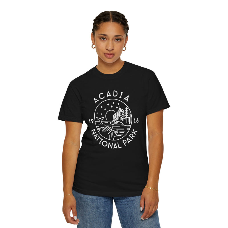 Acadia National Park Souvenir Tee with Night Sky