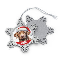 2024 Chocolate Labrador Metal Snowflake Christmas Ornament