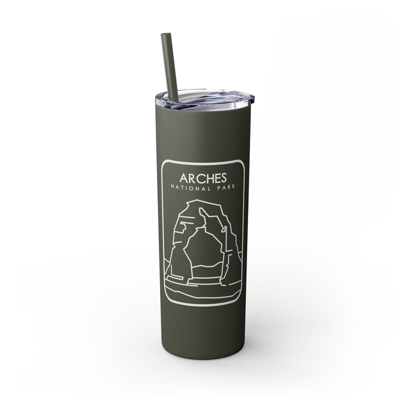 Arches National Park Skinny Tumbler with Straw, 20oz