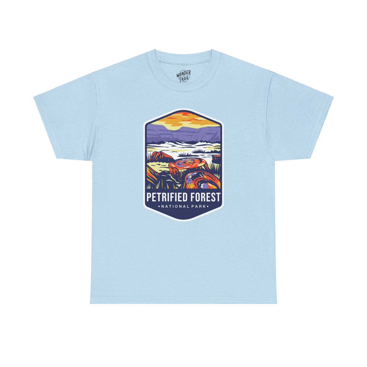 Petrified Forest National Park T-Shirt with Vibrant Landscape Illustration