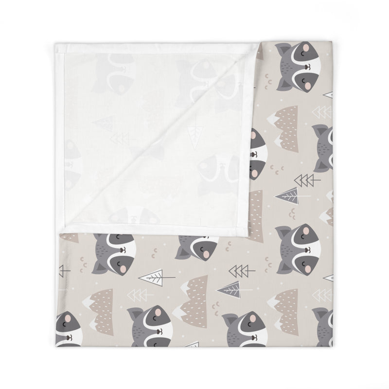 Raccoons in Forest Unisex Baby Swaddle Blanket