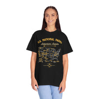 Adventure Awaits Gold National Parks Souvenir Shirt