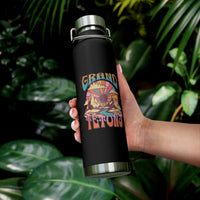 Grand Teton National Park souvenir water bottle featuring a retro art design with stainless steel construction.