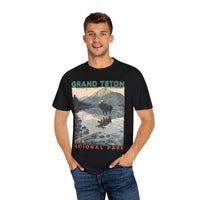 Grand Teton Moose Souvenir Tee with Lake Scene