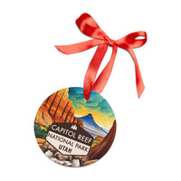 Capitol Reef Christmas Ornament with Ribbon