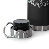 Stainless steel water bottle featuring a Great Smoky Mountains National Park design with a mountain scene illustration, durable powder-coated finish.