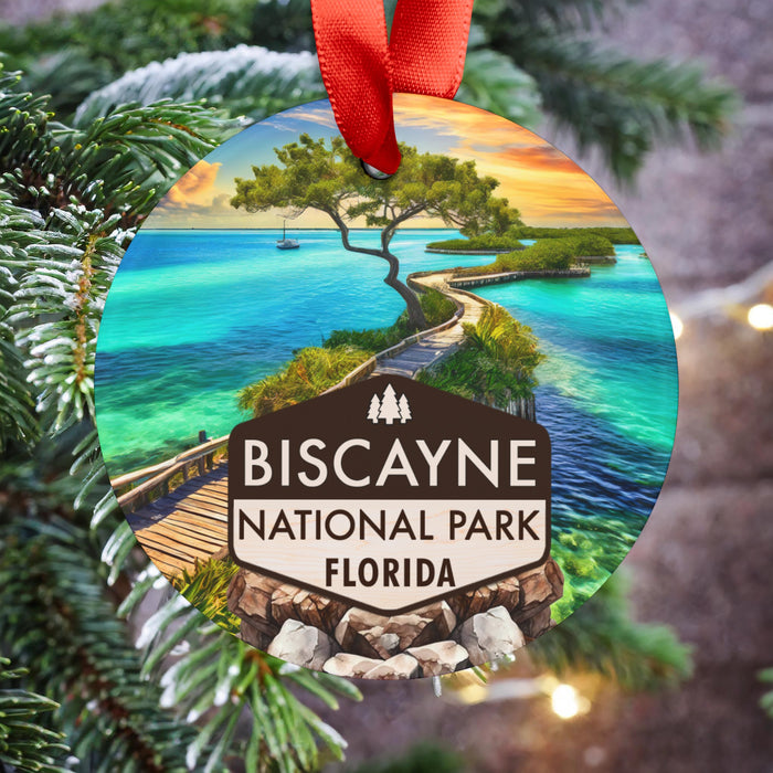 Biscayne National Park Acrylic Christmas Ornament