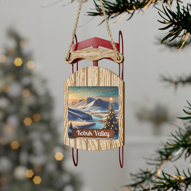 Kobuk Valley National Park Christmas Sled Ornament