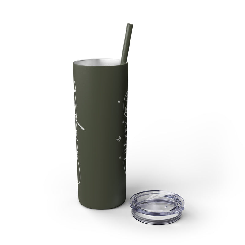 Happy Camper Skinny Tumbler with Straw, 20oz