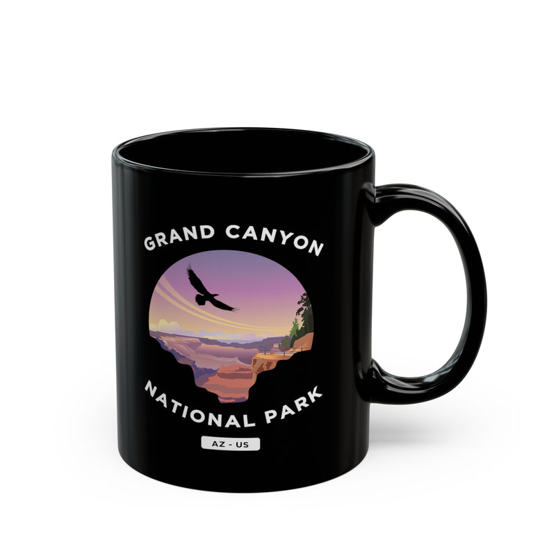 Grand Canyon National Park souvenir mug with eagle and canyon design