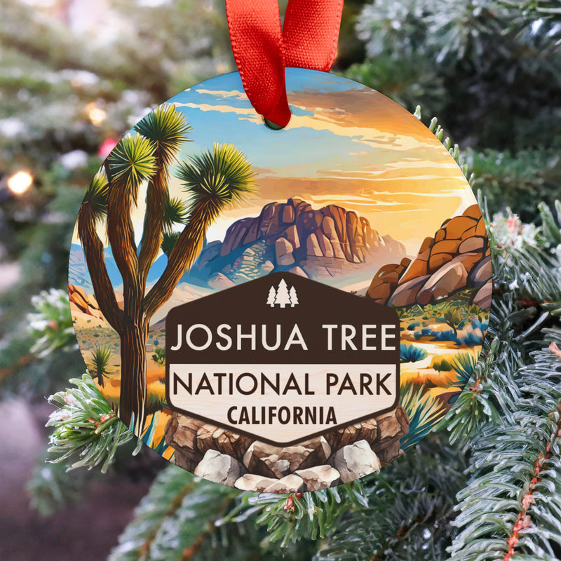 Joshua Tree Christmas Ornament with Ribbon