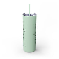 Happy Camper Skinny Tumbler with Straw, 20oz