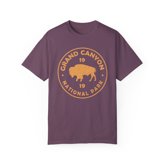 Grand Canyon National Park T-shirt with a bison graphic design featuring the iconic animal and park name.