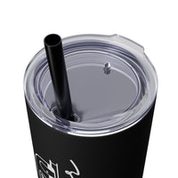 Happy Camper Skinny Tumbler with Straw, 20oz