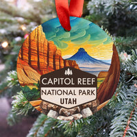 Capitol Reef Christmas Ornament with Ribbon