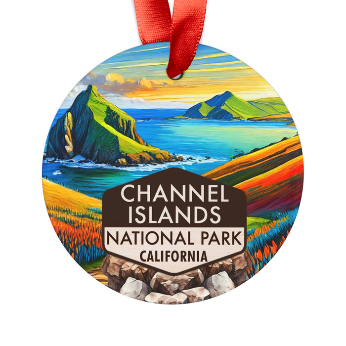 Channel Islands Christmas Ornament with Ribbon