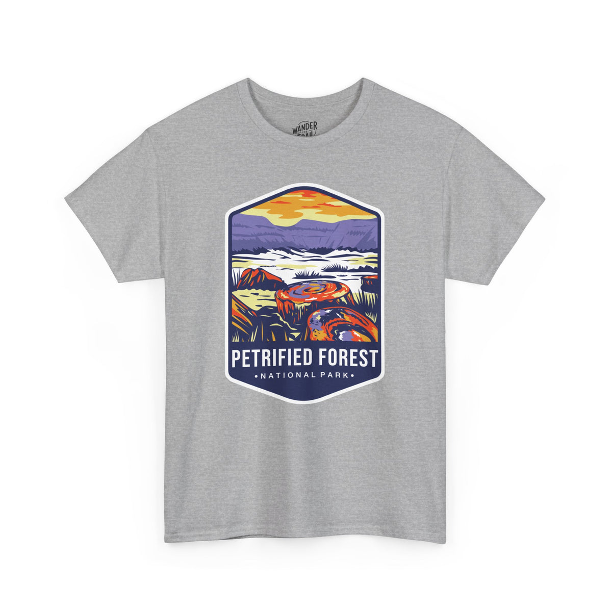 Petrified Forest National Park T-Shirt with Vibrant Landscape Illustration