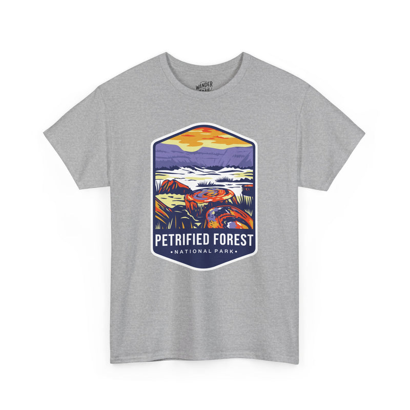 Petrified Forest National Park T-Shirt with Vibrant Landscape Illustration