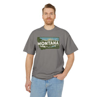 Montana Retro State  Unisex Heavy Faded Tee