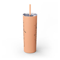 Happy Camper Skinny Tumbler with Straw, 20oz